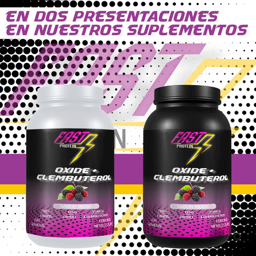 Óxido Nítrico + Clembuterol Fast Suplement 1kg 200 Serv Moras