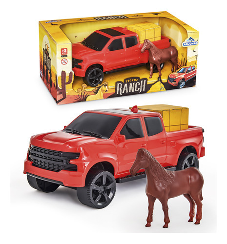 Pickup Ranch Com Cavalo Caminhonete Carrinho Brinquedo