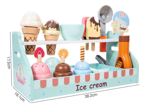 Juego De Juguetes Para Helados, Mostrador De Helados Para