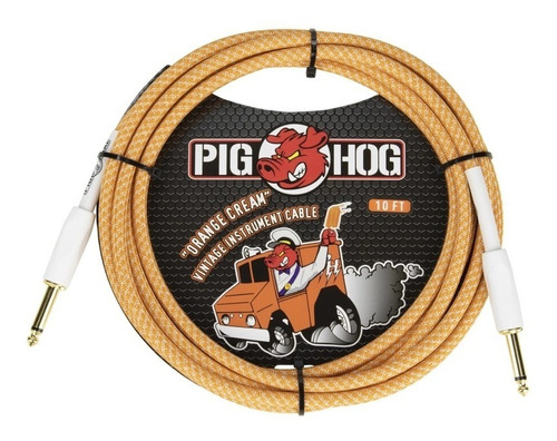 Pig Hog Pch102oc Cable Plug De Tela De 3 Metros