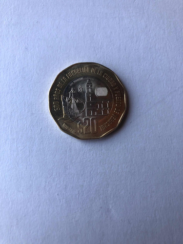 Moneda 20 Pesos 500 Años Puerto De Veracruz