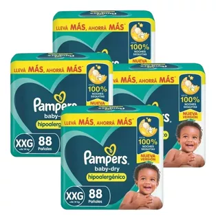 4un Pañales Pampers Baby-dry Xxg 88 u