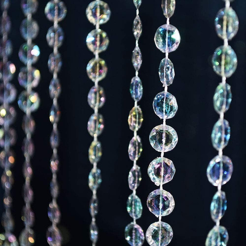 2 Unidades Cortina De Boda Con Cuentas Acrílicas De Cristal