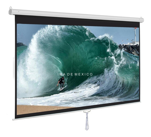 Pantalla Manual De Proyeccion, 120'' Pulgadas, Hd 16:9 Alta Definicion, Retractil