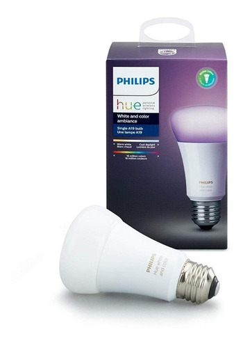 2 Focos Philips Hue Lámpara Led Individual 10w Color A19 E26