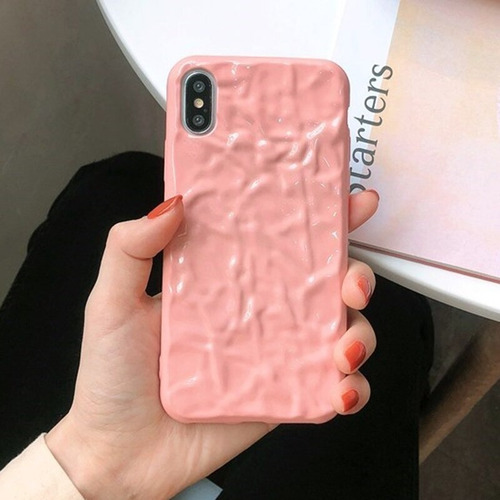 Funda Para iPhone Colores Vivos Textura 3d Moda D Goma +mica