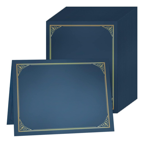 Portafolios De Certificados (azul, 30 Paquetes, Nuevo D...