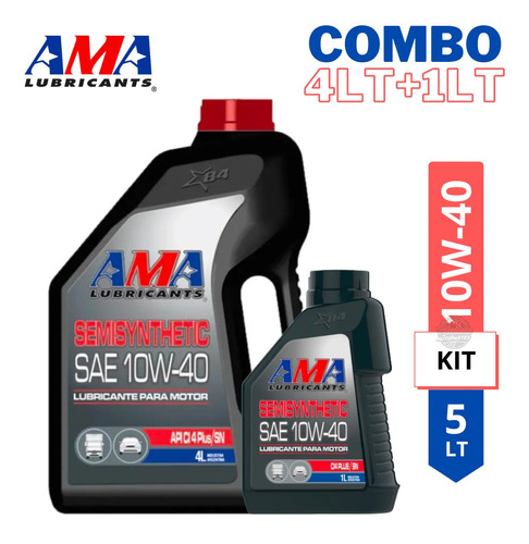 Kit Aceites Lubricantes Motor Ama Semi Sintetico 10w40 4l+1l