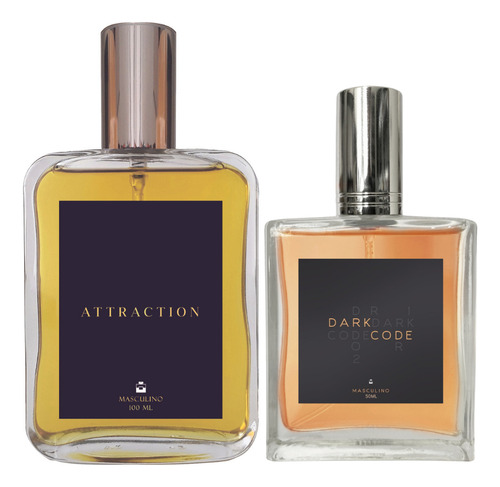Perfume Masculino Attraction 100ml + Dark Code 50ml
