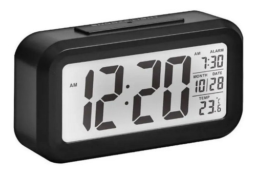 Reloj Despertador Sensor Luz Lcd Digital Alarma Temperatura
