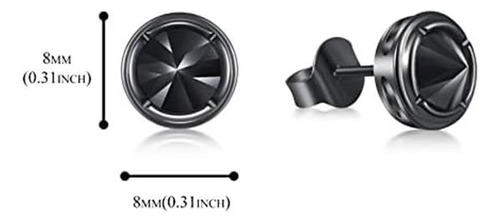 Immobird Pendientes Para Hombre Stud Hipoalergenic Puntas 8