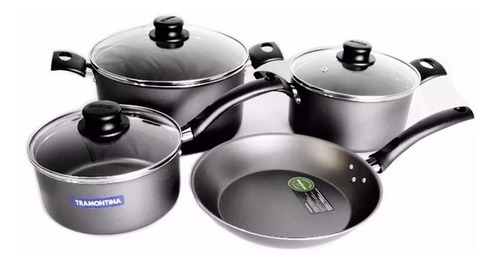 Set Bateria Ollas Tramontina Turim Cocina 7 Piezas Teflon