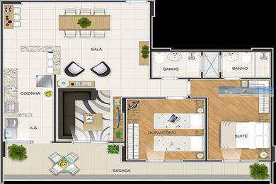 Imagem 5 de 13 de Apartamento Em Praia Grande Bairro Caiçara - V2978