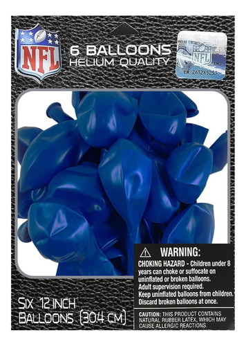 Globos De Látex Azul Marino De 30 Cm (6 Unidades)
