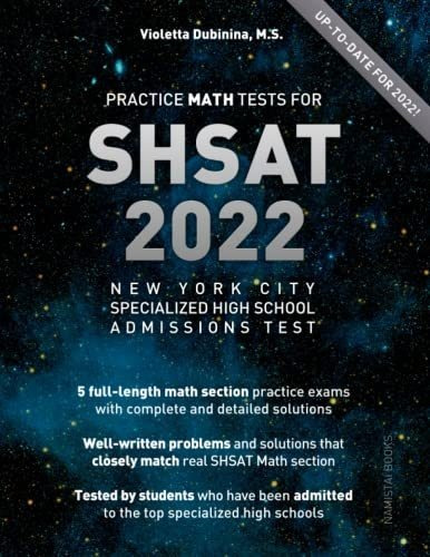 Book : Practice Math Tests For Shsat - Dubinina, Violetta