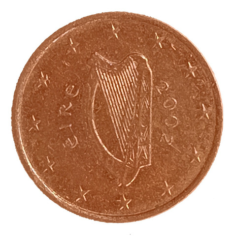 Irlanda 1 Cent 2002 Excelente Km 32 Arpa