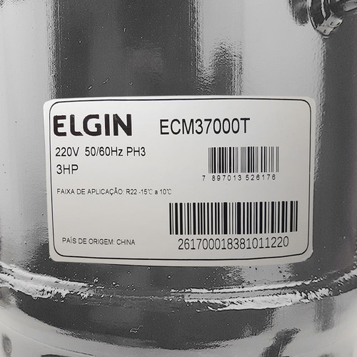 Compressor Elgin 3 Hp R22 220v 3f Ecm37000t