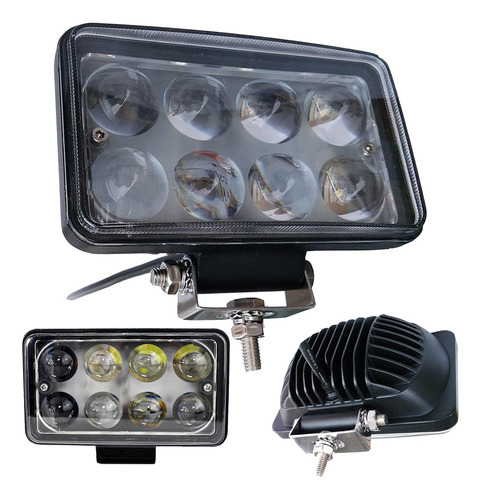 Neblinero 8 Led Con Lupa Auto Camión 9-30v 15x9cm Rectangula