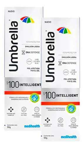 Umbrella Intelligent Spf100 - 2 Unidad - mL a $2180