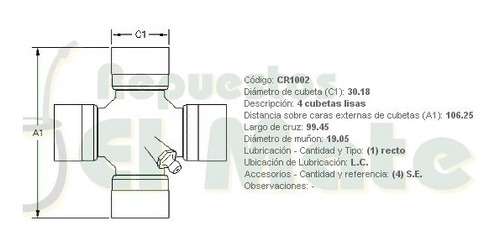 Cruceta Chevrolet Todos Chrysler Dodge Todos Fiat Tod Etma