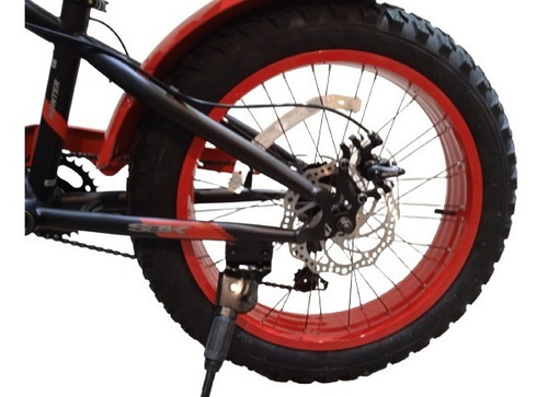 Imagen 6 de 9 de Bici Fat Hunter Rod 20 Ruedas Anchas Sbk Patona 7 V Shimano