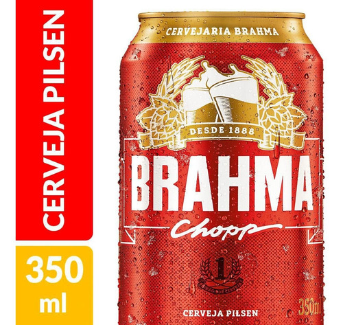 Kit Com 12 Unid Cerveja Brahma Pilsen 350ml Lata