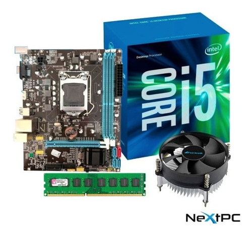 Imagem 1 de 6 de Kit I5 3470 3.60 Ghz + Placa H61 1155 + 8gb Ddr3 + Cooler