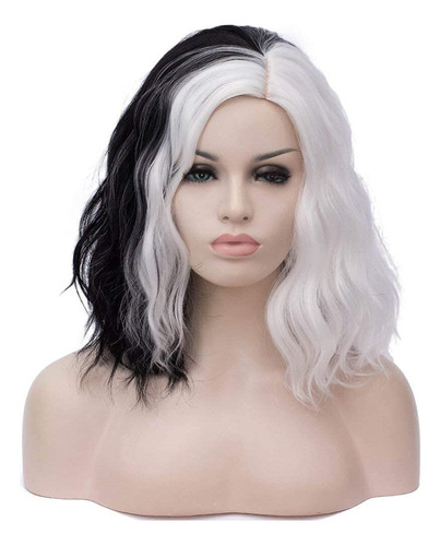 Peluca De Pelo Deville De Vil Para Cosplay  Media Peluca