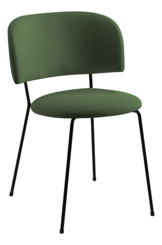 Cadeira Para Sala De Jantar Shell Verde/preto Dewt