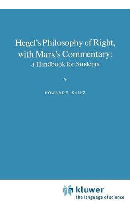 Libro Hegel's Philosophy Of Right, With Marx's Commentary...