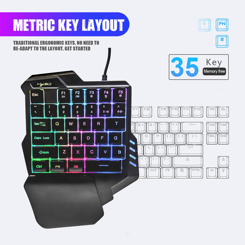 Keyboard Membrane Key Keyboard 35 Hand Single Hand Gaming