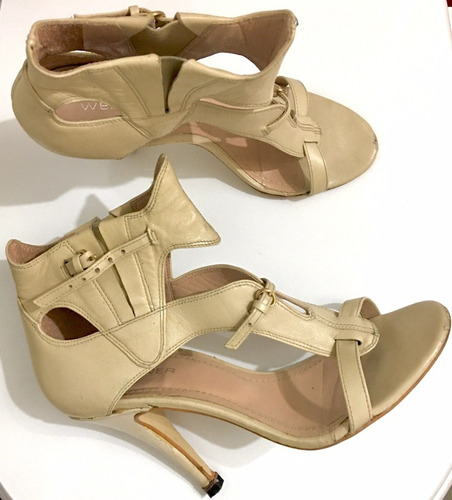 Sandalias Werner Gladiadoras Taco Alto Hechas A Mano