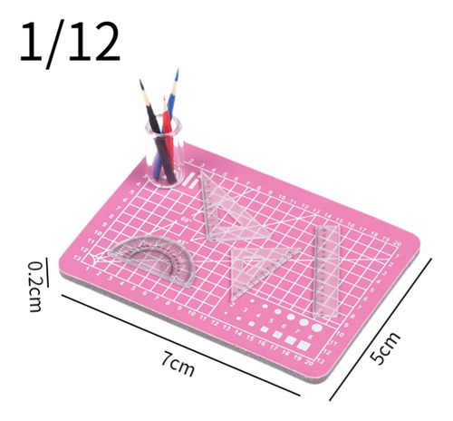 Reglas En Miniatura Para Casa De Muñecas A Escala Rosa