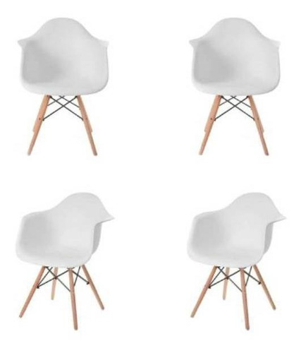 Silla de comedor Mobeler Kohler con estructura color blanco x 4 unidades