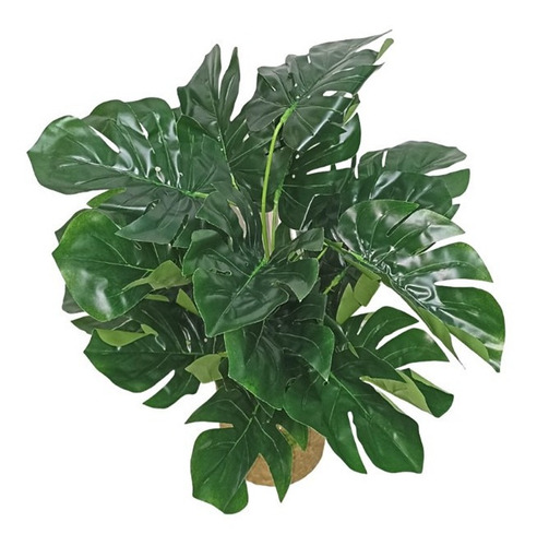 Ramo Hoja Monstera 18 Hojas 60 Cm Plantas Artificiales