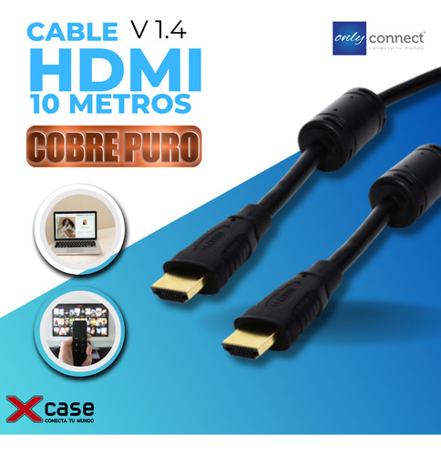 Cable Hdmi Xcase V.1.4 Macho - Macho , 10 Mts