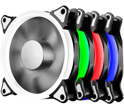 Ventilador Iceberg Eklipse Led Ring Rojo Molex 3 Pines