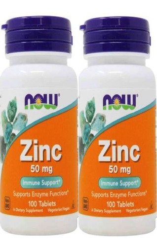 Zinc 50mg Americano Puro Sin Gluten Promo 2 Frascos