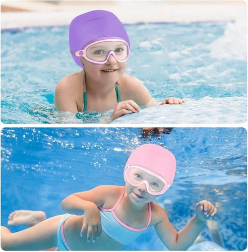 Gafas De Natación Ajustables De Silicona Para Niños 2pz