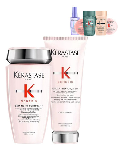 Kit Shampoo y Acondicionador Para Cabello Debil Anti-caida Kérastase Genesis Bain