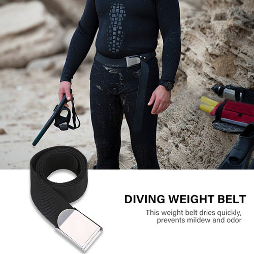 Cinturón De Cintura Keep Diving Scuba Snorkeling Negro 1.5 M