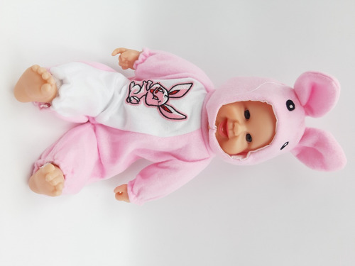 Bebe Guagua Happy Baby Conejitas Rien A Carcajadas 40cm Apx