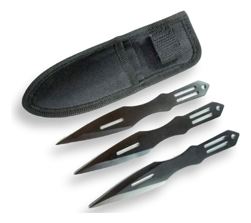 Cuchillo Combo Kunai Cuchillo Lanzar X 3 Naki Kabuto Ak34