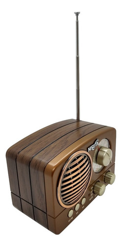 Imagen 5 de 10 de Radio Parlante Portátil Bluetooth Vintage Batería Usb Retro