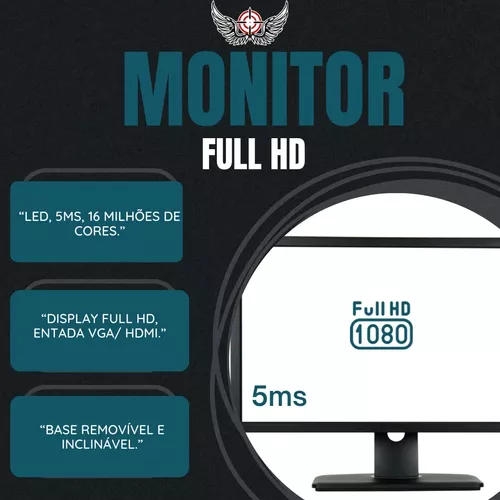 Pc Gamer Completo I5 16gb Ssd240 Monitor + Kit Gamer Full Hd