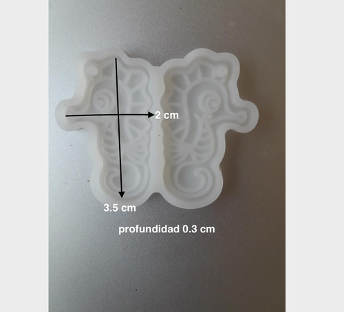 Molde De Silicon Aretes Dije Caballito De Mar