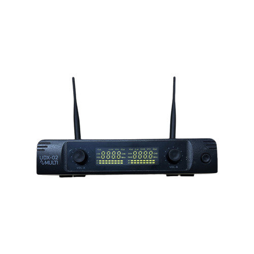 Microfones Dylan UDX-02 Multi Dinâmico Cardioide Preto Sem Fio