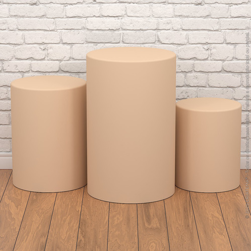 Trio Capas De Cilindro Sublimado Liso Nude Veste Fácil Em Tecido