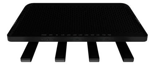 Onu Ont Gpon Ac 1200 Wifi +voip 4ant - 6 Dbi Cor Preto