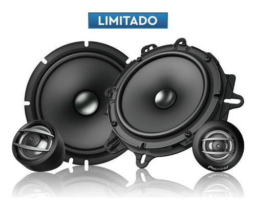 Alto Falante 6 Pol Kit 2 Vias Pioneer Ts-a1600c 80wrms